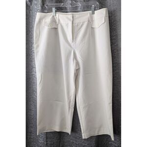 Dressbarn Crop Pants White Women's Size 14W‎ Plus